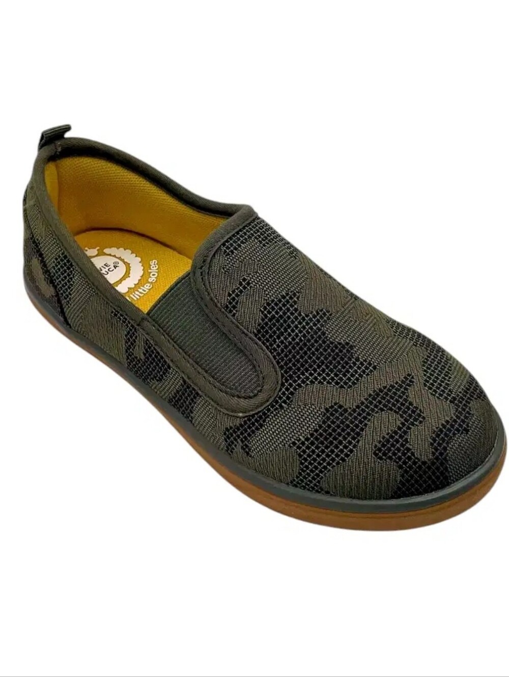 Livie & Luca Boy's Ridge Camouflage Slip-On Shoe - Olive Green and Black